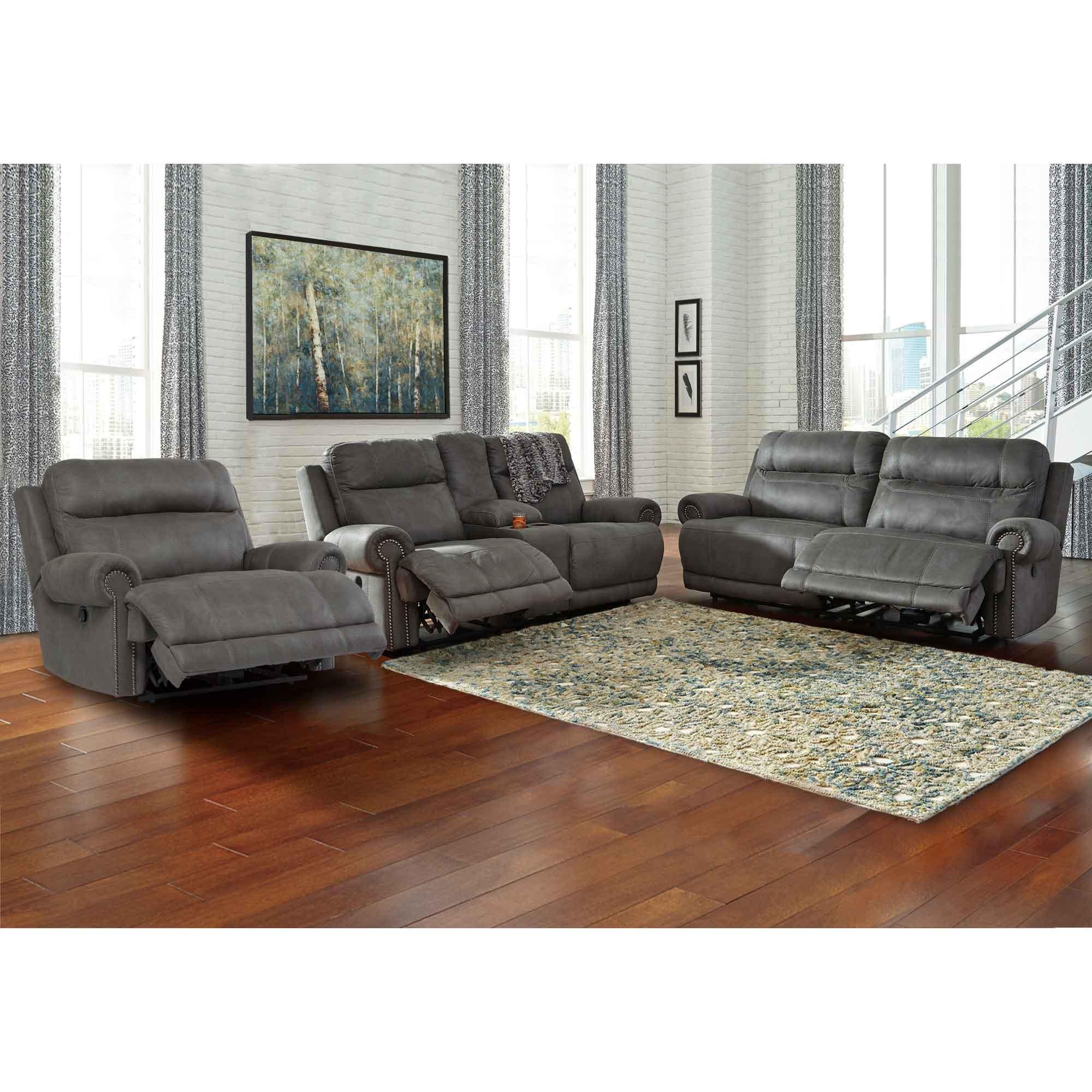 Rent to Own Signature Design by Ashley Austere 3 Piece Sofa, Loveseat